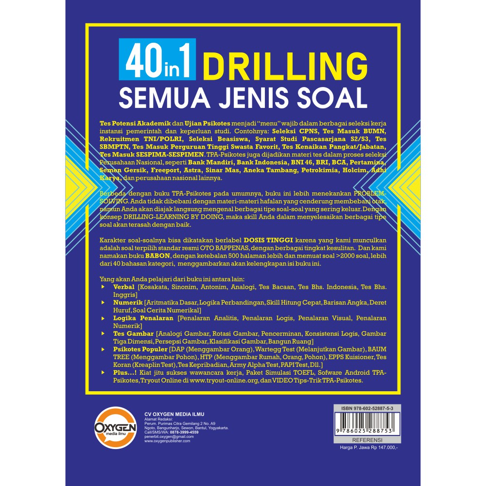 Buku 40 In 1 Master Semua Jenis Soal Tpa Akademik Skolastik Psikotes Shopee Indonesia