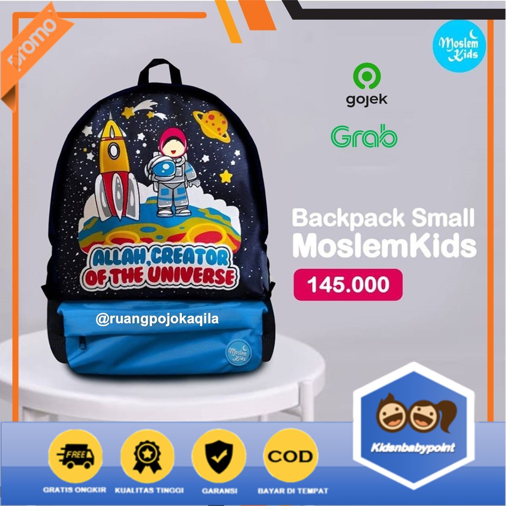 [ COD ] &quot; ALLAH CREATOR UNIVERSE &quot; Tas Anak Sekolah perempuan Moslemkids MK 185 dan MK 190