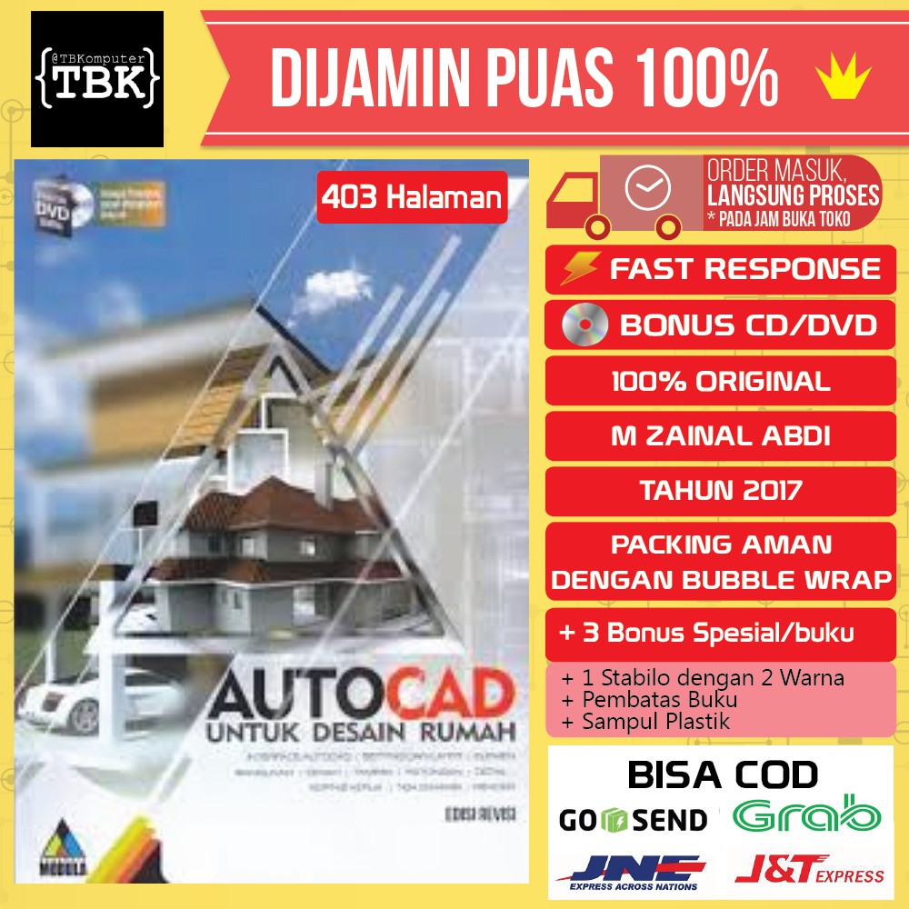 Buku Autocad Untuk Desain Rumah Plus Dvd M Zainal Abdi Shopee Buku Autocad Untuk Desain Rumah Plus Dvd M Zainal Abdi Shopee