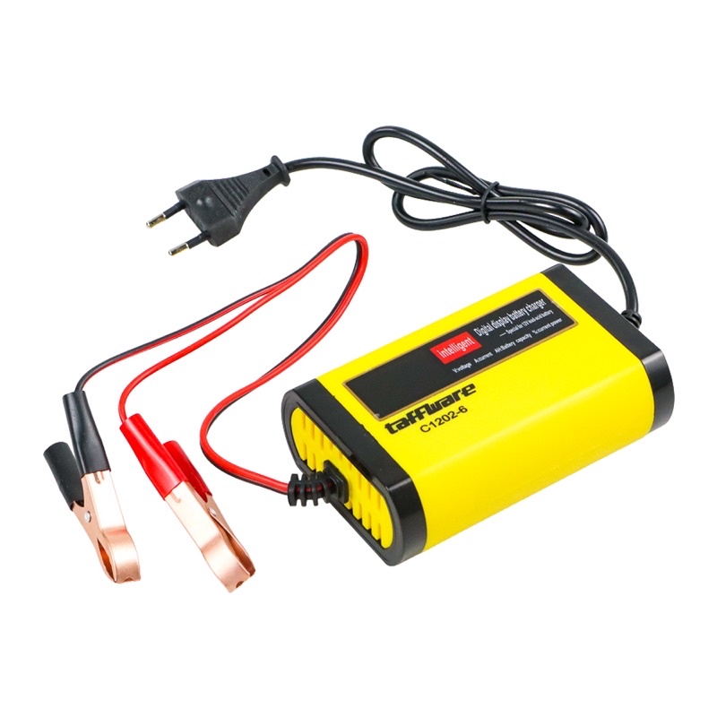 Taffware Charger Baterai Aki Mobil Motor LCD Display 13.8V 2A - C1202-6 - Yellow