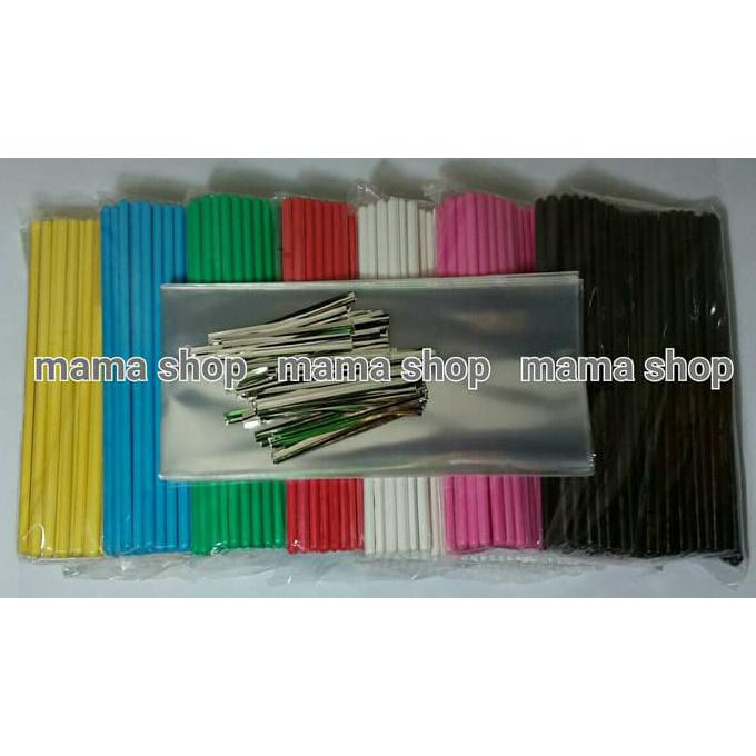 

Paket Hemat Stik lolipop cakepop plastik kawat tali