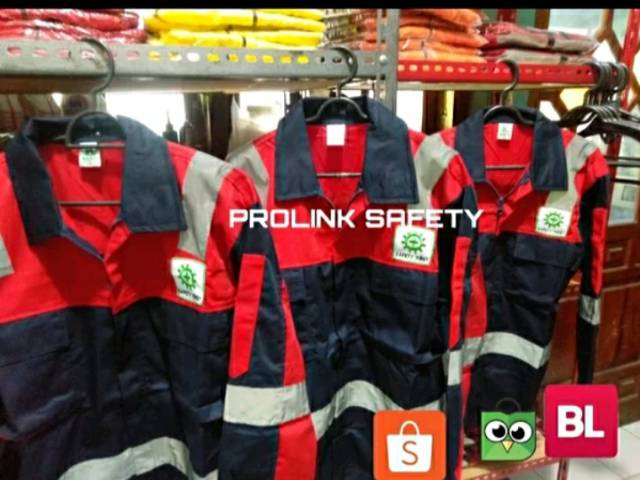 SERAGAM BAJU SAFETY PREMIUM RIGGER MERAH DONGKER SCOTLIGHT 5CM PUNDAK PUNGGUNG