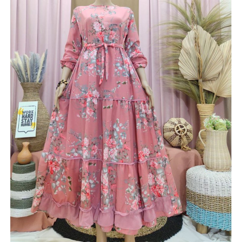 GAMIS MONALISA PLAT SUSUN TERBARU /GAMIS MONALISA PREMIUM /GAMIS MONALISA