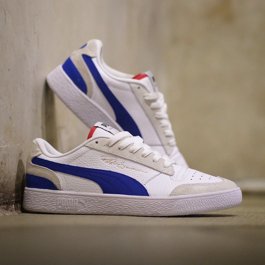 PUMA RALPH SAMPSON LEATHER LOW WHITE BLUE