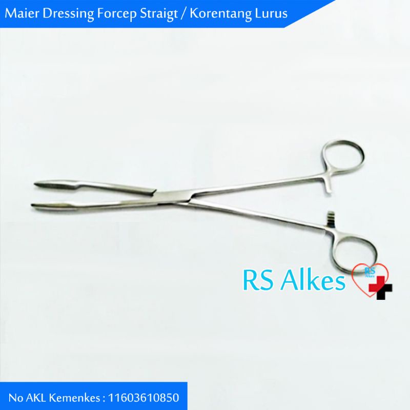 Korentang Lurus Gross Maier Dressing Forcep Straigt
