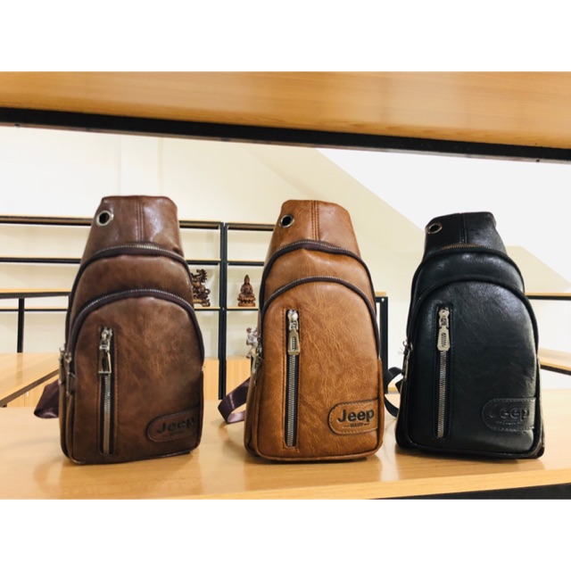 Tas import dada pria/tas selempang kulit