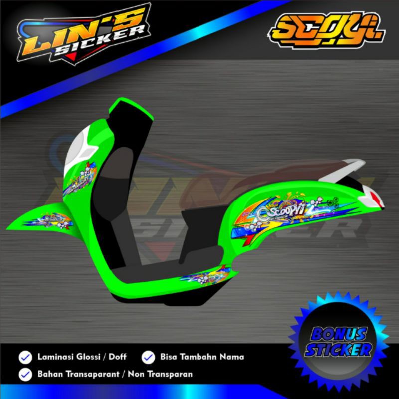 striping scoopy new 2018/2019 transparan costum terbaru 092