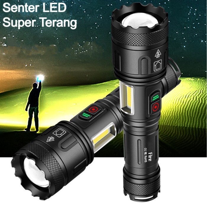 Senter SWAT LED / Senter LED XHP-160 / Senter Cas USB Portable 7 Mode