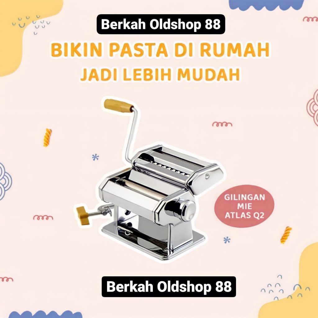 Pasta Maker V150 Pembuat Mie / Pasta Maker / Gilingan Mie, Molen, Pangsit, Cetakan Mie Penggiling Pencetak Pasta Kue