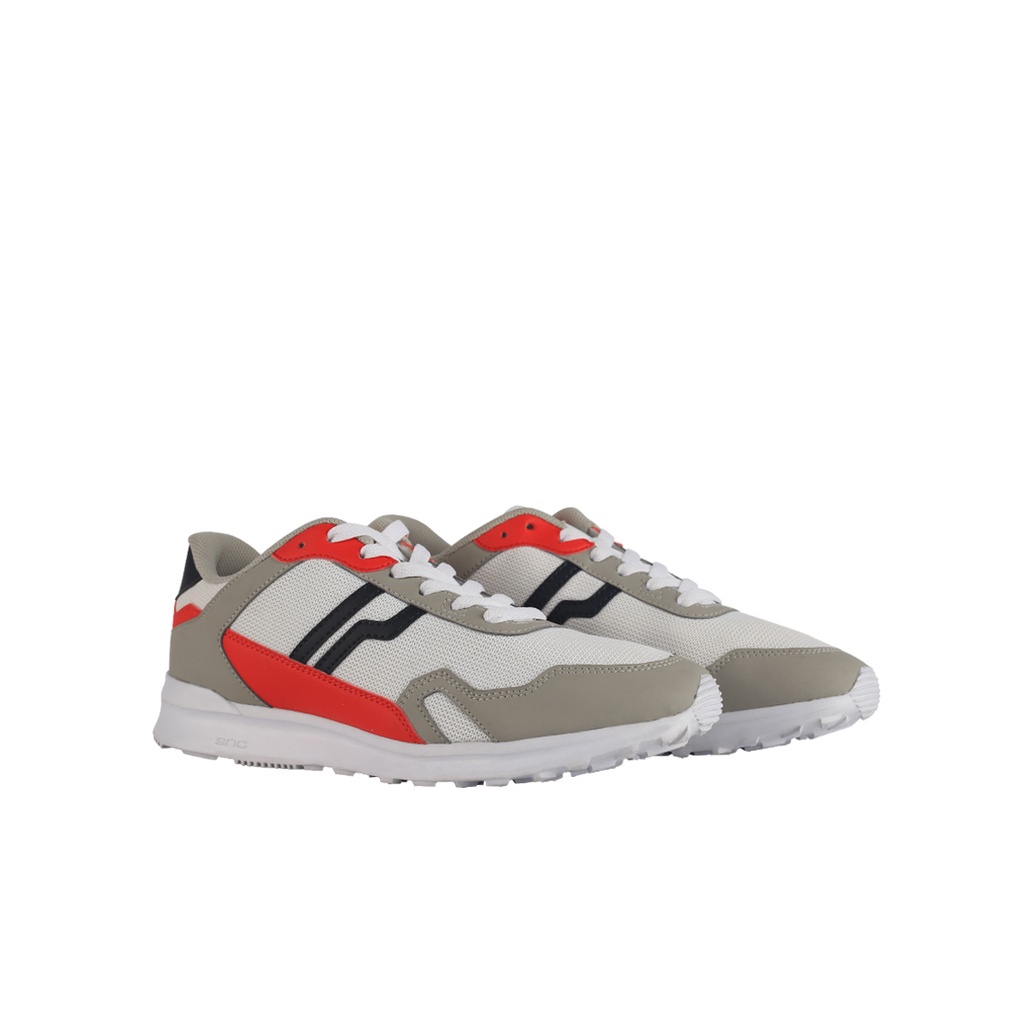 Sepatu Sneakers Pria - Piero - City Race Grey Red White P20822