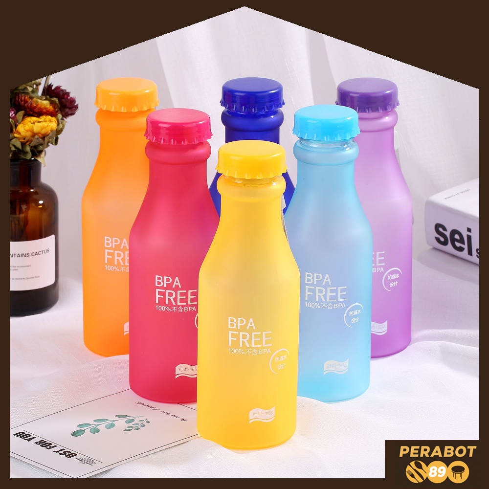 Jual SR010 Botol Minum BPA Free Transparant Doff / Botol Minum Soda