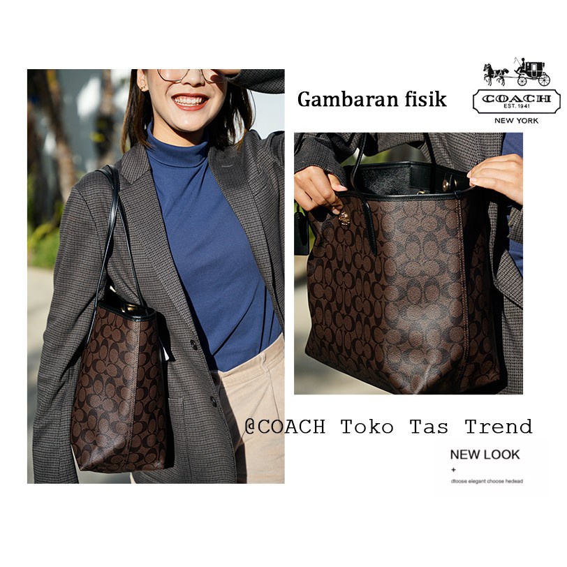 Sale !! Tas bahu wanita COACH tas tangan kapasitas besar asli 58292 TOP Handle Bag