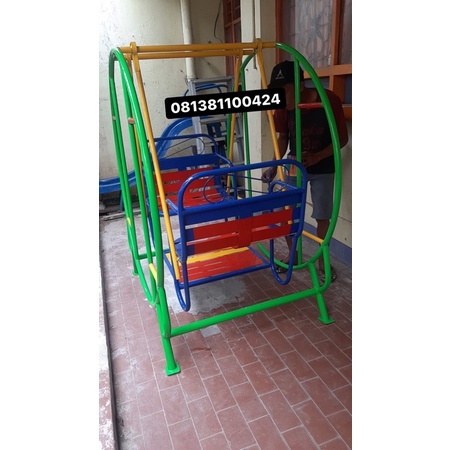 ayunan bulat bangku 60cm ayunan besi taman free ongkir jkt