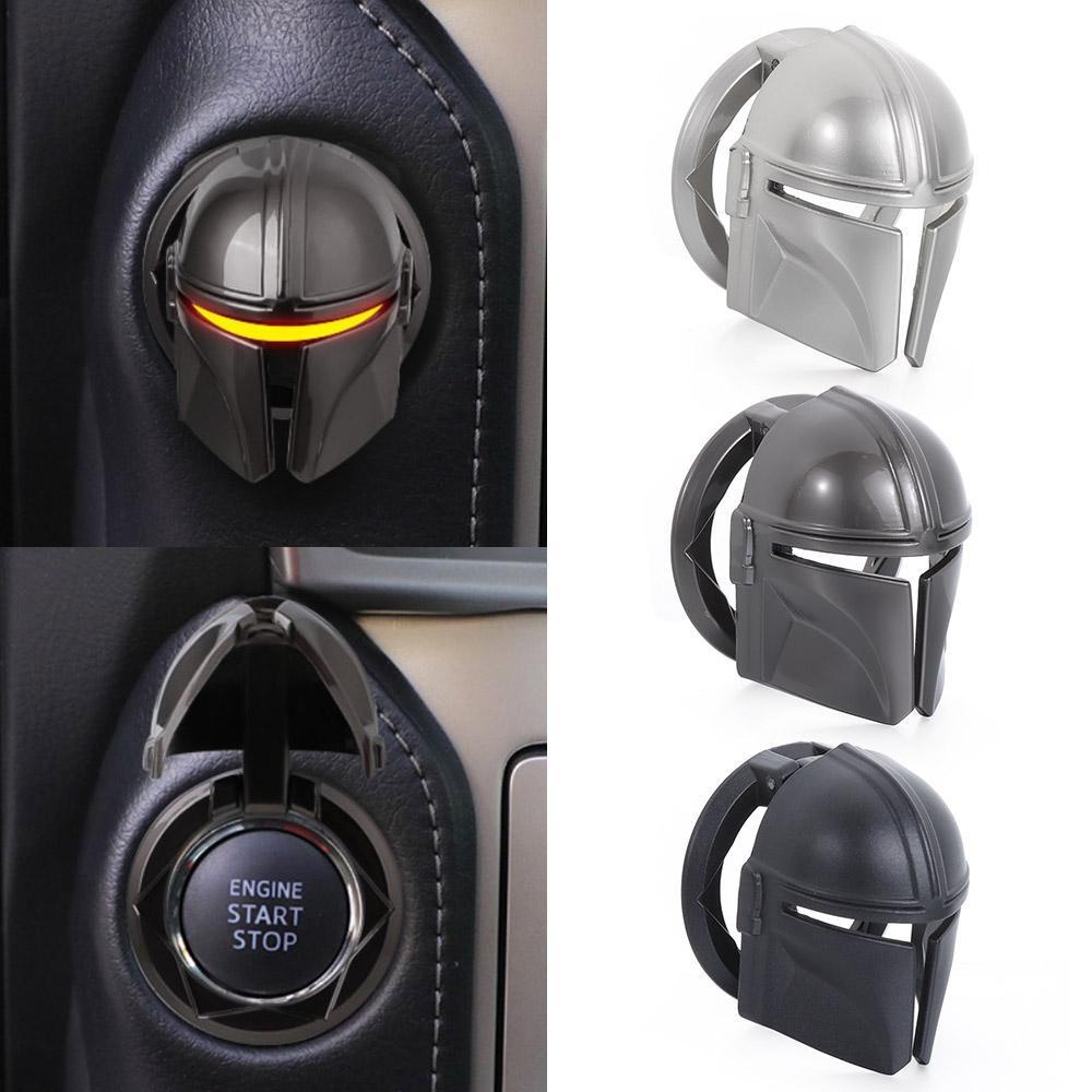Suyo Saklar Start Tombol Cover Keren Hot Aksesoris Onderdil Mobil Mandalorian Interior Mesin Pengapian