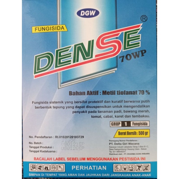 DENSE 70 WP FUNGISIDA SISTEMIK NETTO 500 GRAM
