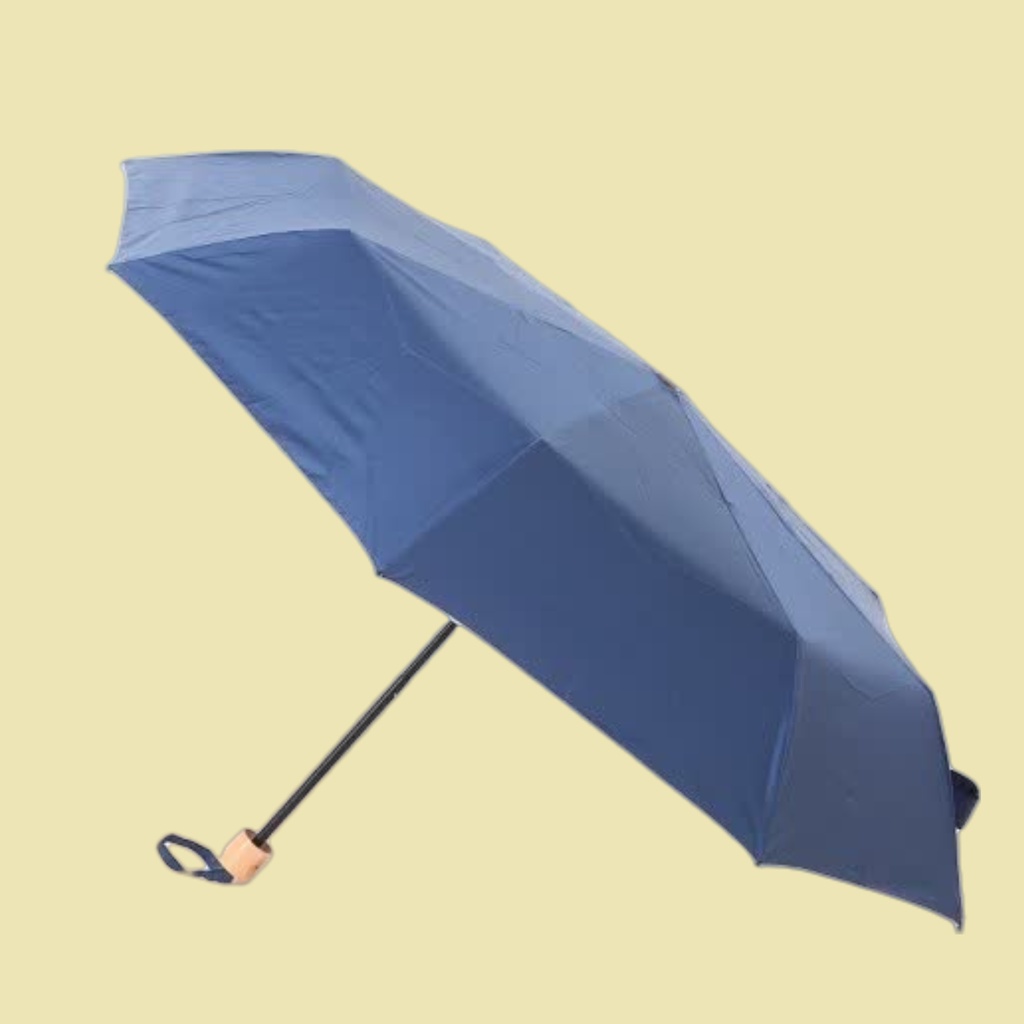 Payung Lipat Otomatis 3d Magic Payung Lipat Polos Gagang Kayu Loko Original Premium Umbrella Ke123