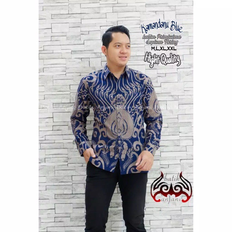 Kemeja Batik KAMANDANU Full Furing Katun Halus Size S-XXXL High Quality