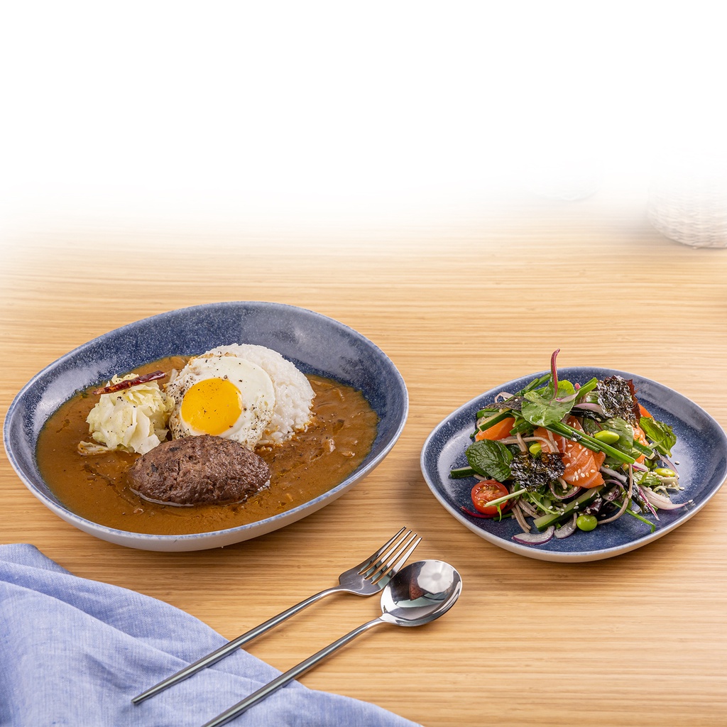 

[ 2PORSI ] [ 2 MENU ] Hamburg Curry & Salmon Soba Salad