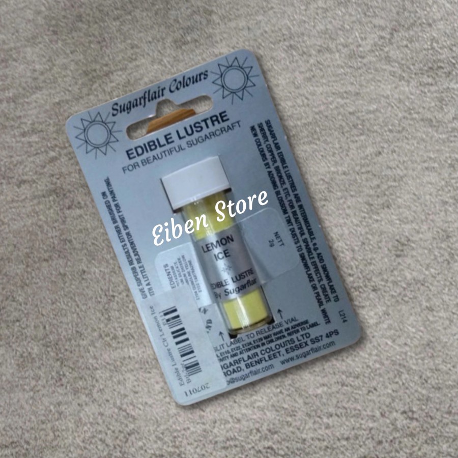 

Sugarflair Edible Lustre Color Lemon Ice Btl-2gr