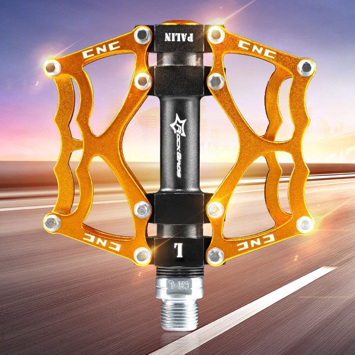 Rockbros Pedal Sepeda MTB Mountain Aluminium Alloy Non Slip - JTLK1012L - Black