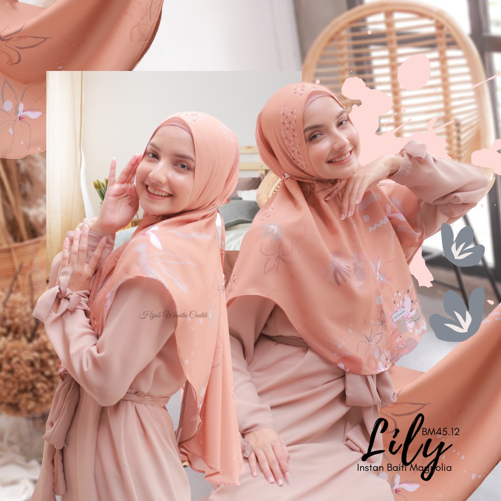 Hijabwanitacantik - Instan Baiti Magnolia | Hijab Instan | Jilbab Instan Bergo Exclusive Printing-2