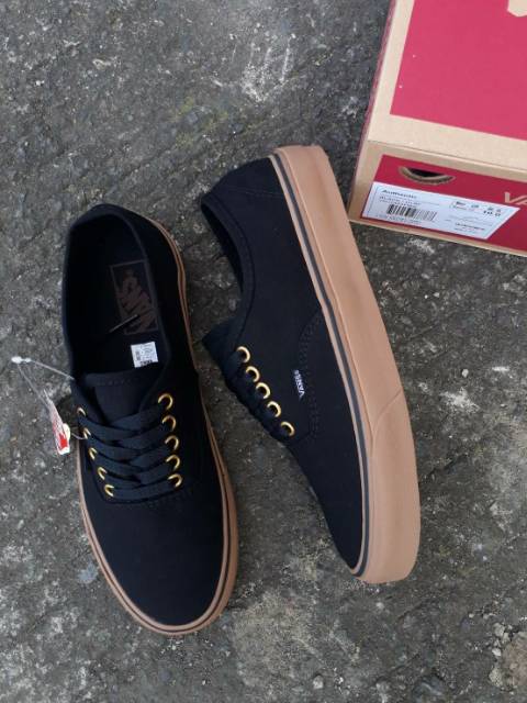 SEPATU PREMIUM BNIB MADE IN CHINA WAFFLE DT VANS AUTHENTIC BLACK/GUM UNISEX 37/38/39/40/41/42/43/44