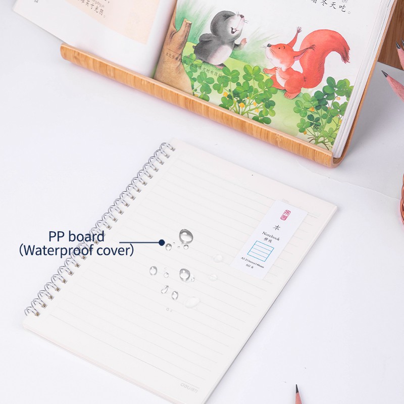 Deli Spiral Notebook / Buku Spiral A5/B5 60 halaman Cover PP Transparant Waterproof LPA560 LPB560 Image 6