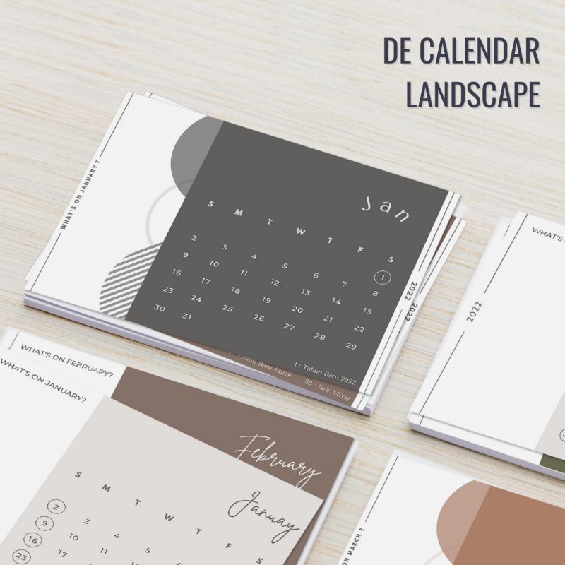 

Kalender Meja Landscape 2022 (Desk Calendar A6)