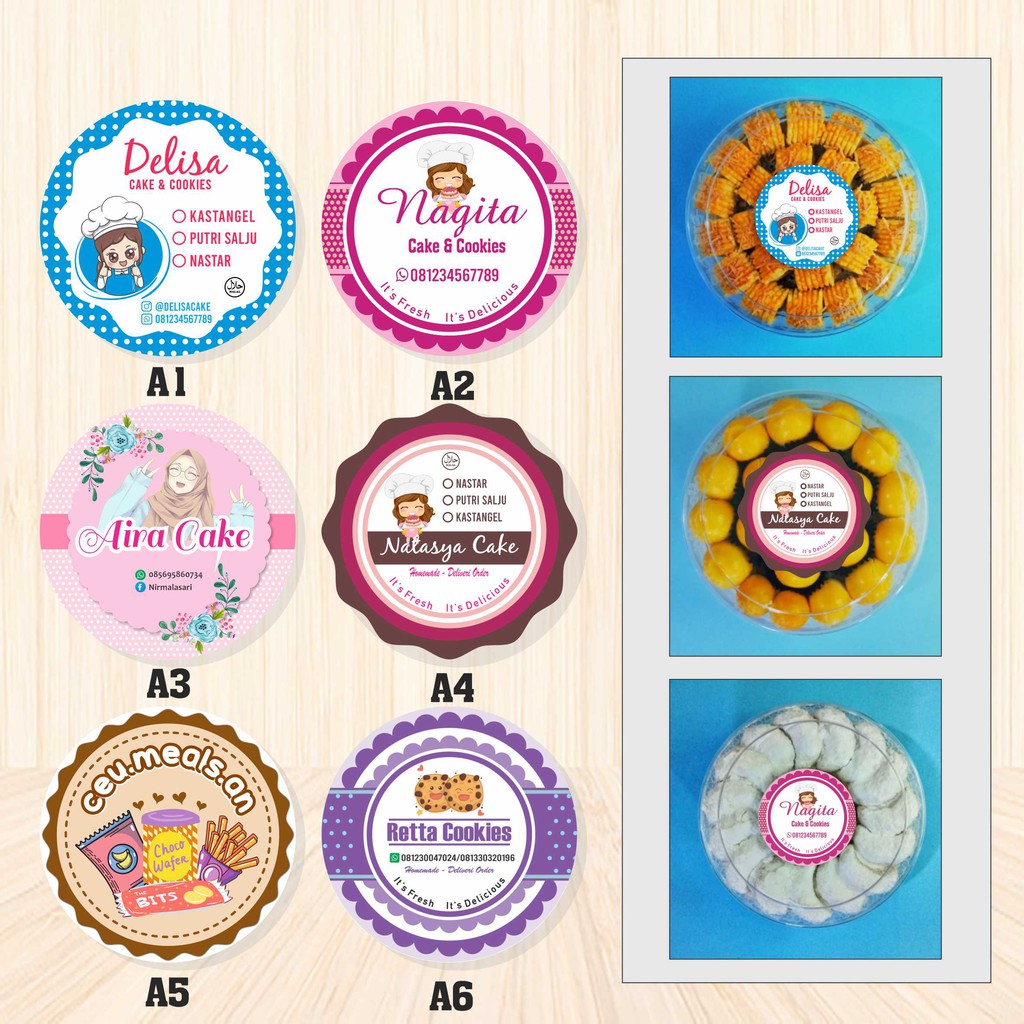 

Stiker Label Makanan & Minuman dll bahan chromo A3+