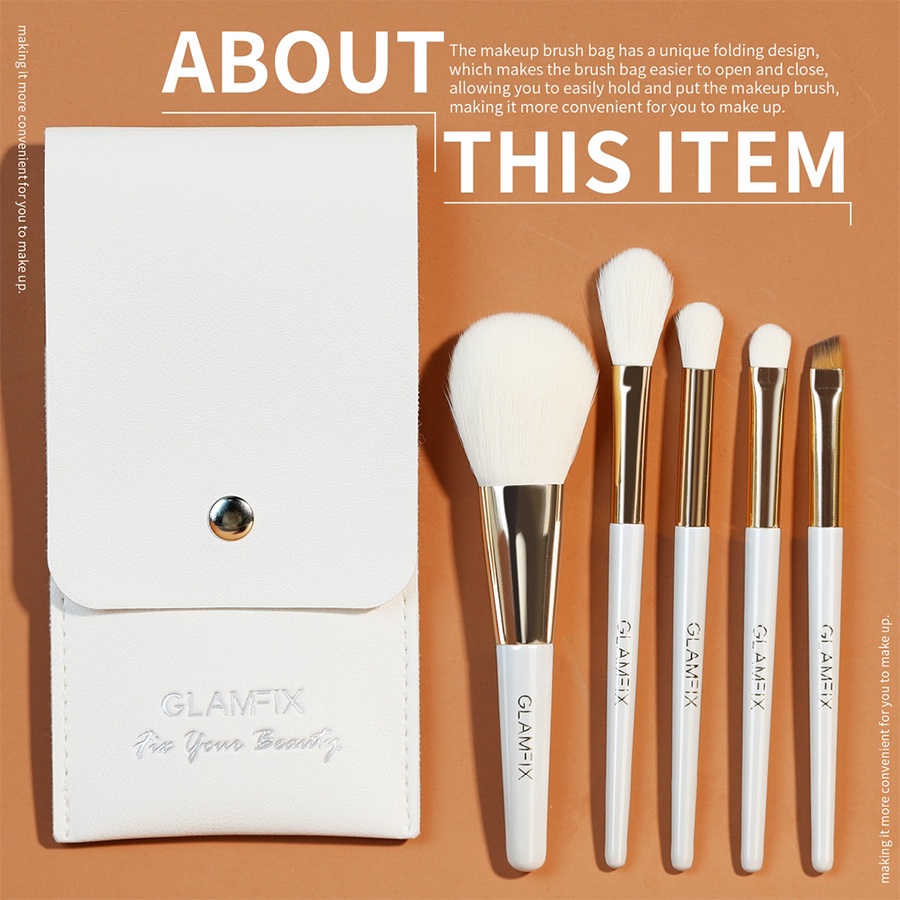 ❤ BELIA ❤ GLAMFIX Pro Limited Brush Set 5pcs | Exclusive Face Brush Set 3 Pcs | Exclusive Contour Brush Set 3 Pcs | FREE POUCH | GLAM FIX Alat Kecantikan Makeup