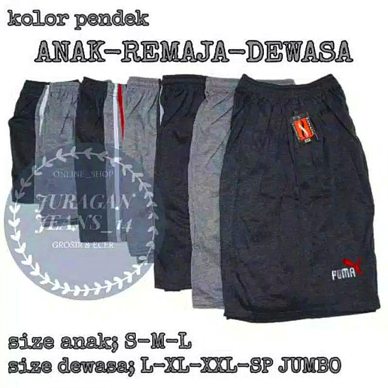 Celana Kolor Pendek S-M-L-XL-XXL-SUPER JUMBO-TOP JUMBO Termurah