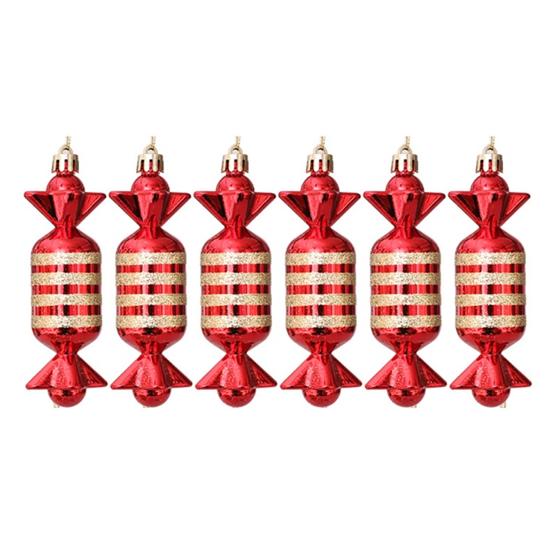 6pcs Ornamen Bola Natal Untuk Pohon Natal