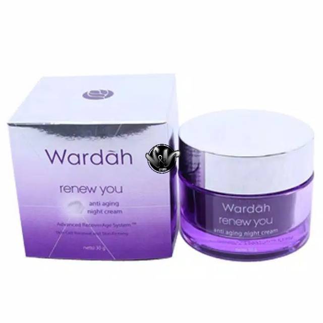 WARDAH RENEW YOU ANTI AGING NIGHT CREAM/WARDAH / RENEW YOU / NIGHT CREAM WARDAH / KRIM MALAM WARDAH