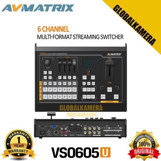 AVMATRIX 6CH SDI/HDMI Multi-format Streaming Switcher VS0605
