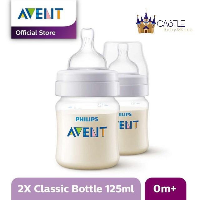 Castle - SCF560/27 Philips Avent Bottle Classic PP 125ml / 4Oz Twin Pack Botol Susu