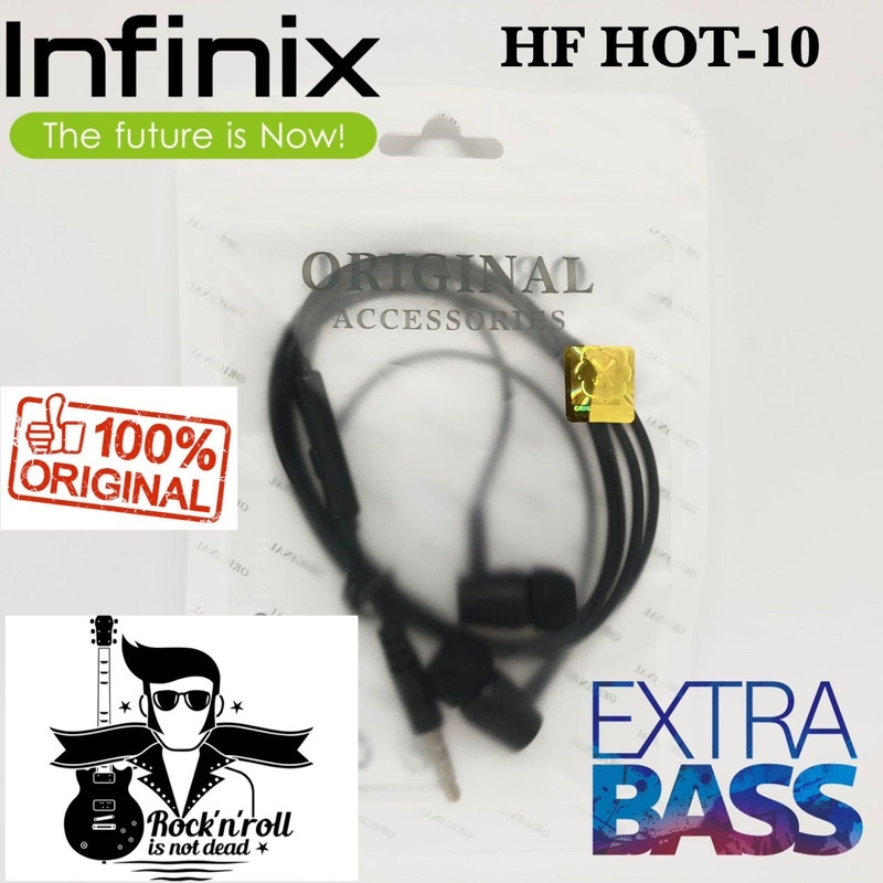 HANDSFREE INFINIX HOT 10 PACKING PLASTIK EARPHONR INFINIX PROMO SEN