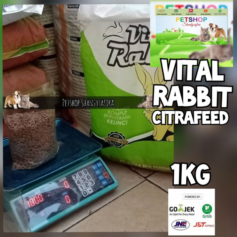 MAKANAN KELINCI VITAL RABBIT / CITRA FEED / FOOD RABIT 1 KG REAL