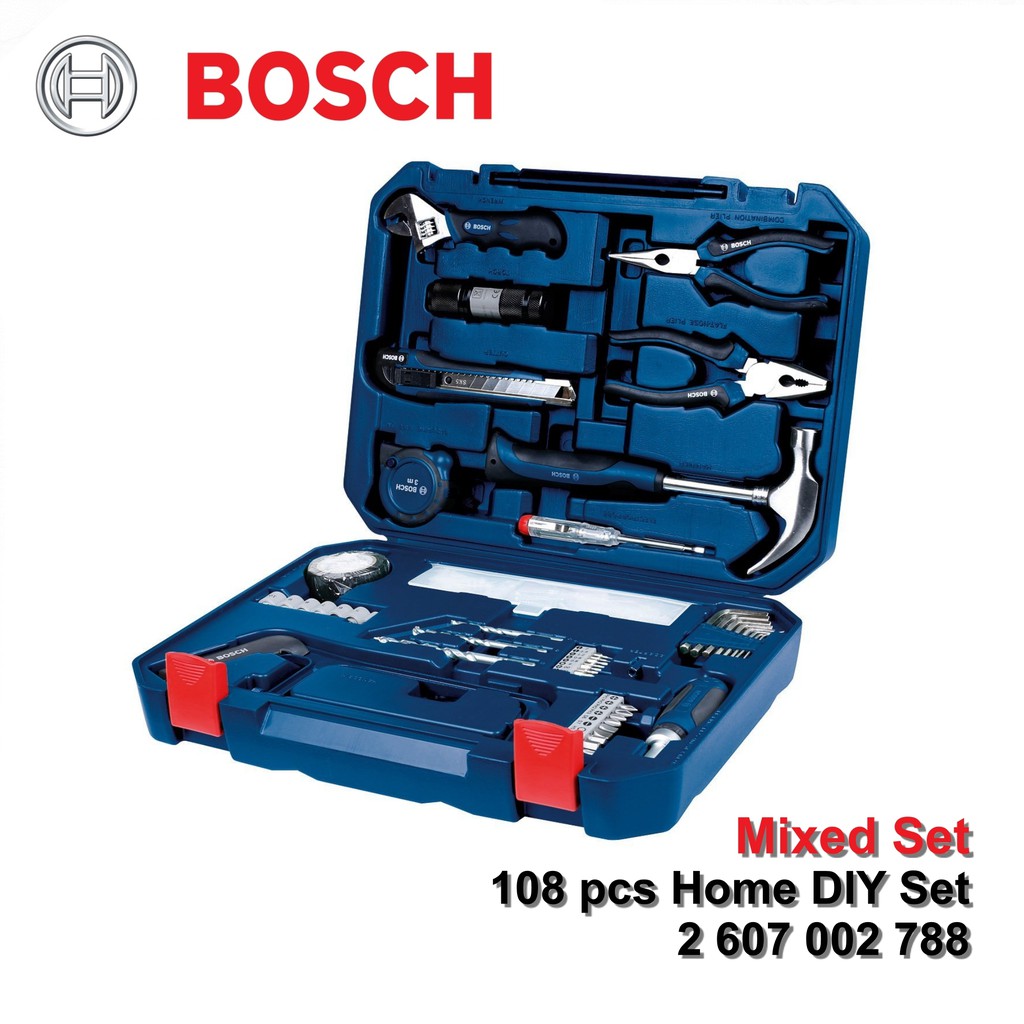 Jual Alat Pertukangan Bosch 108 Pcs Home DIY Set Perkakas | Shopee ...