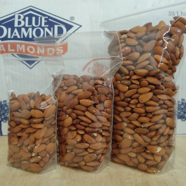 

[250gr] kacang almond panggang blue diamond/Roasted almond blue diamond
