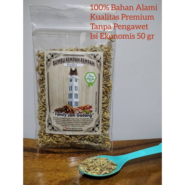 

Adas Asli isi 50 gram Bumbu Dapur