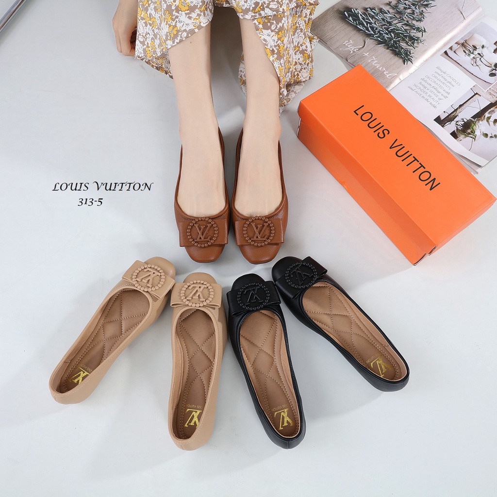 SEPATU WANITA FLAT SHOES KULIT 313-5