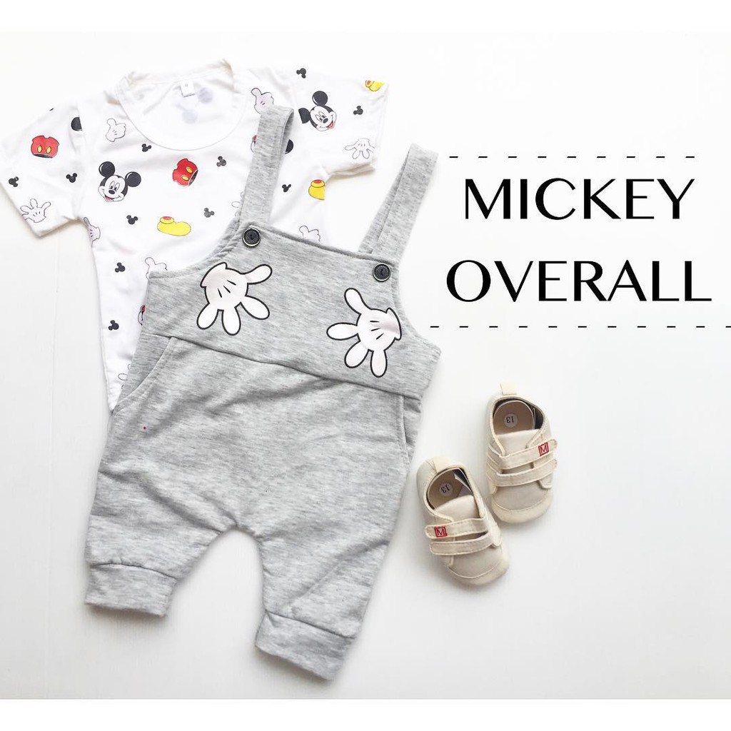 JUMPER ANAK monsieur tangan tikus / kittenbell babeebabyshop Setelan baju kaos dan overall kodok motif lucu