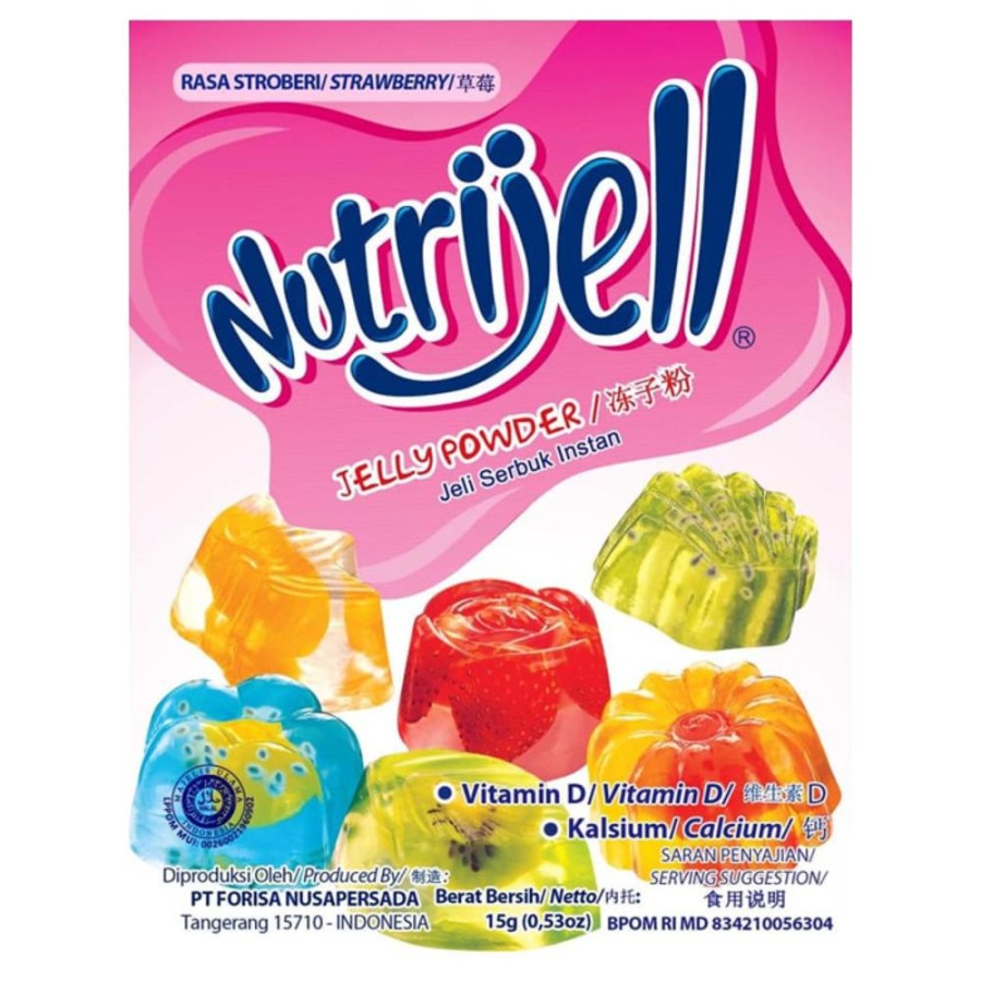 

Nutrijell Strawberry 15gr / jelly agar strawberry jelly powder ager instant