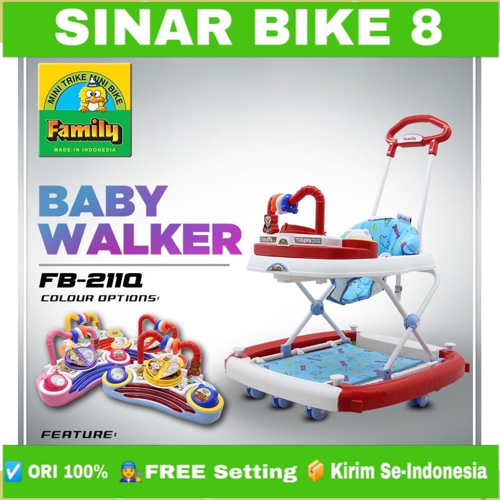 Baby Walker Family FB-211Q Beruang Roda Belajar Jalan