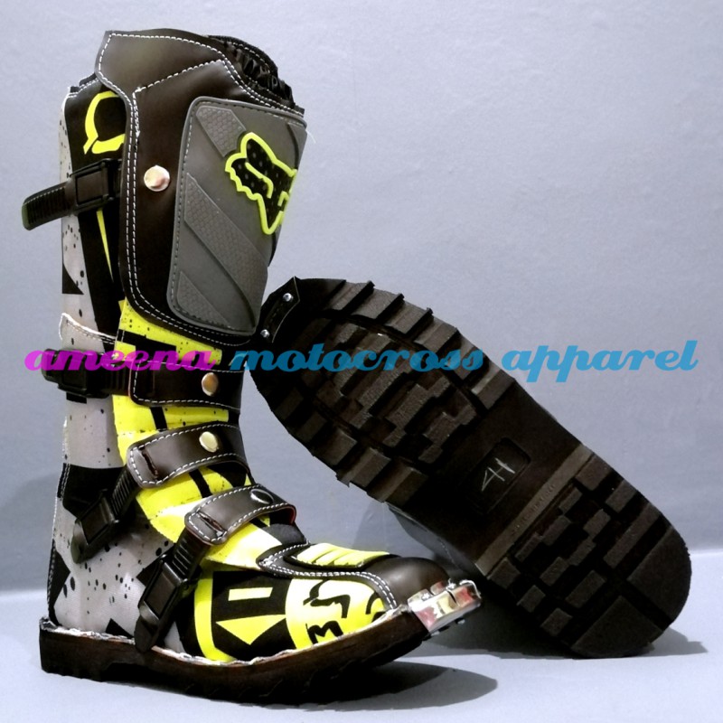 Sepatu Cross Fullprint Besi - Sepatu Trail Motocross - Sepatu MX Adventure - 001