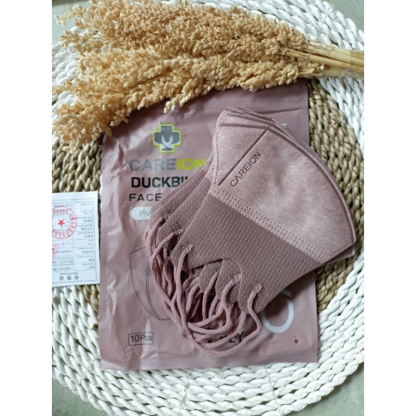 Masker Duckbil Careion 4 Ply warna Shrimpink