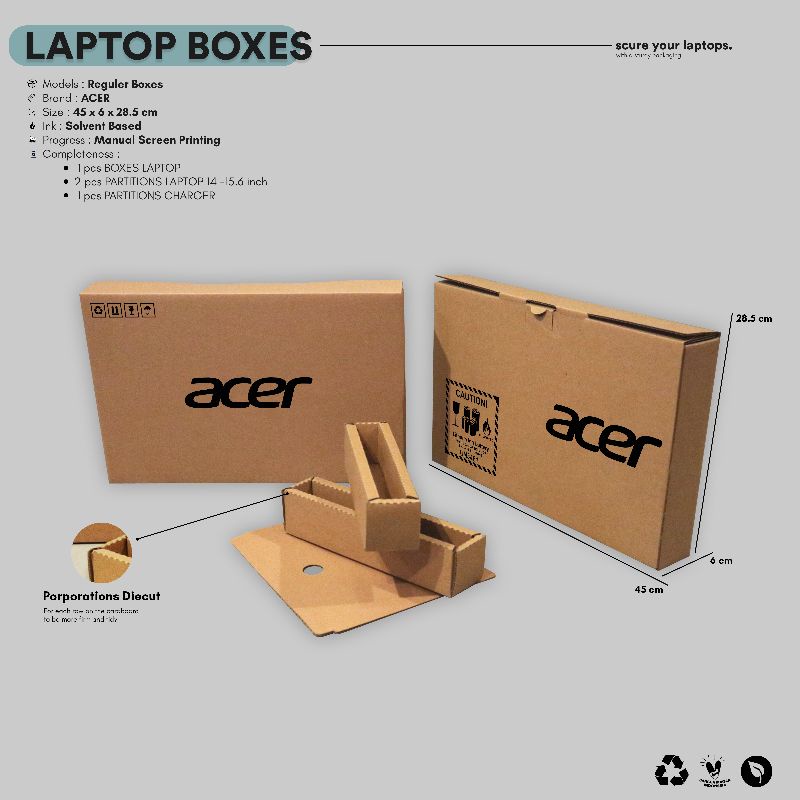 

Kardus dus box kotak tempat laptop acer