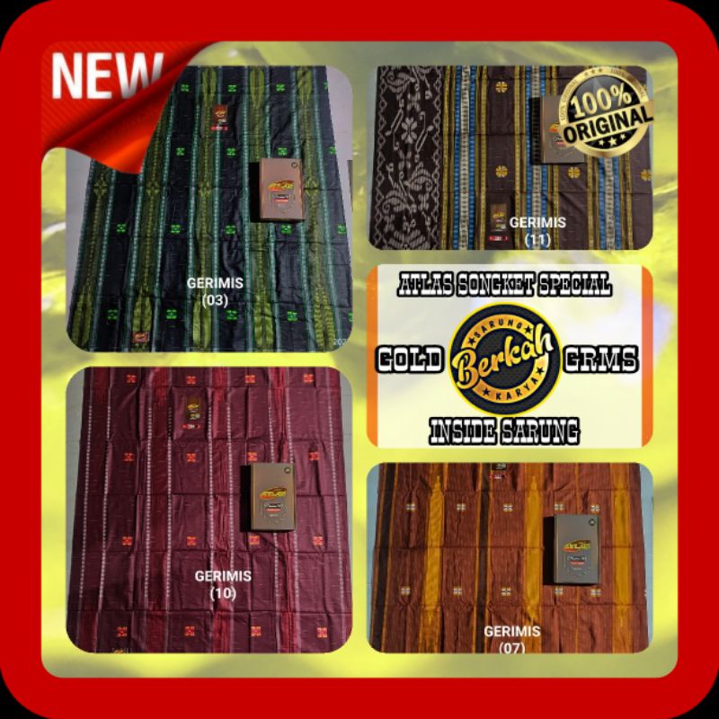 SARUNG ATLAS PREMIUM SONGKET SPECIAL 790 BEST MOTIF ORIGINAL