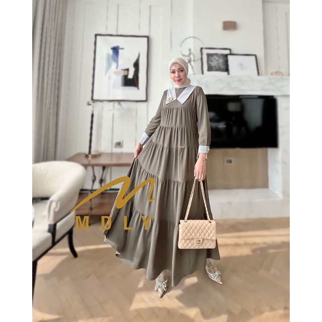 Eunbi Midi Dress By Mdly Gold