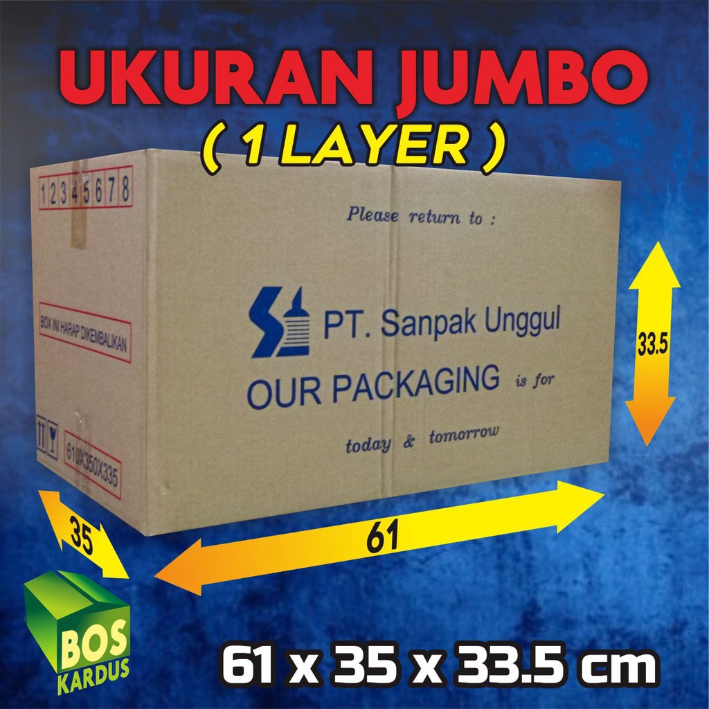 Kardus bekas besar/ kardus packing pindahan/ kardus super besar tebal/ karton box kotak Jumbo  1GHFD-61x35x33.5